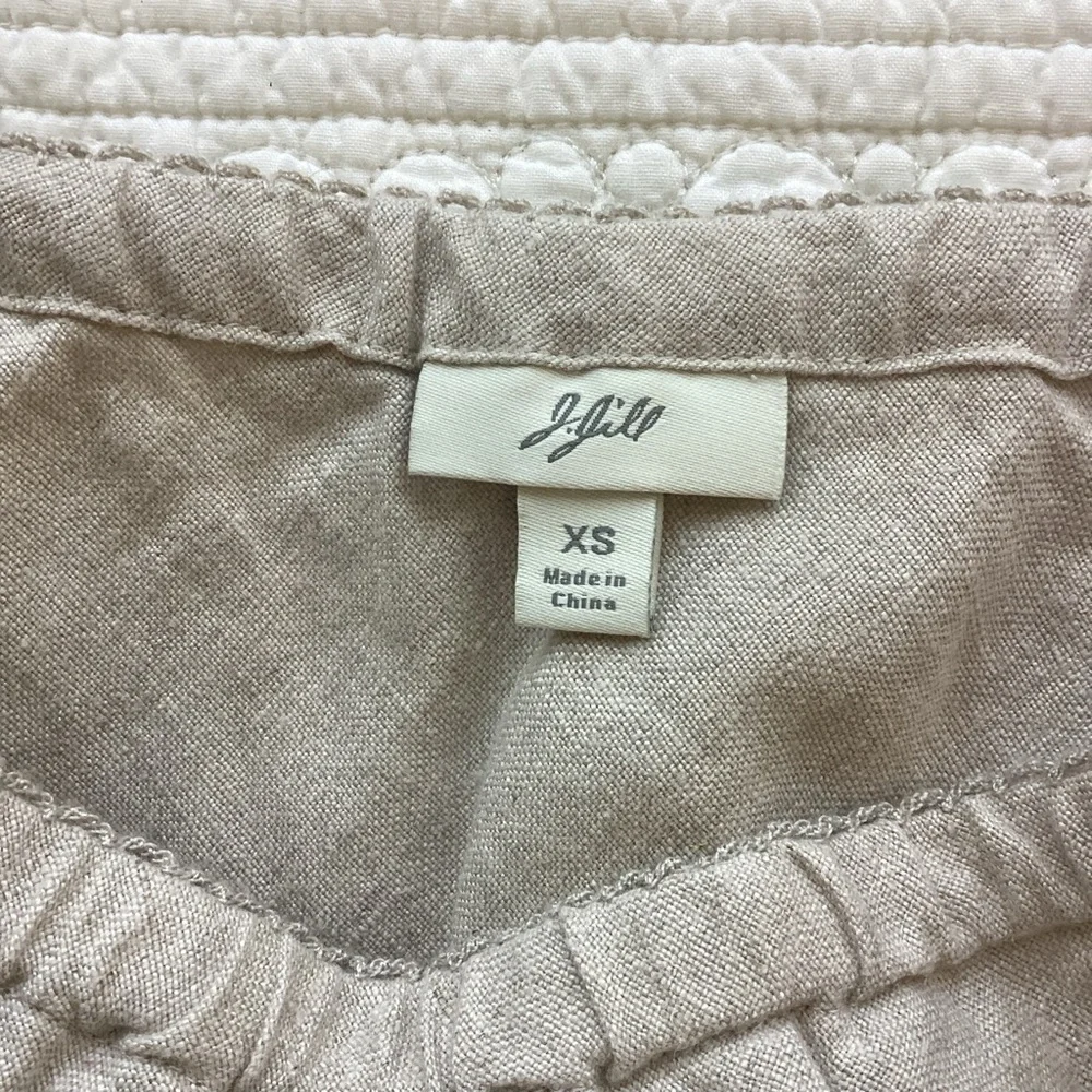 J.Jill 100% Linen Maxi Skirt W/Floral Ribbon Embroidered Flowers Women’s Size XS